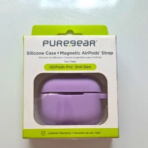 PureGear Airpods Silicone Case + Magnetic Strap For Apple Airpods Pro 2nd Gen